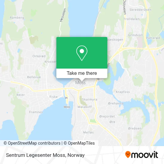 Sentrum Legesenter Moss map