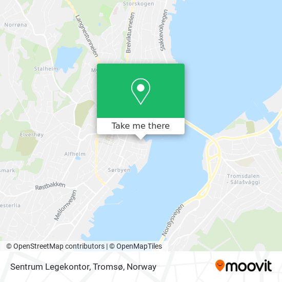 Sentrum Legekontor, Tromsø map