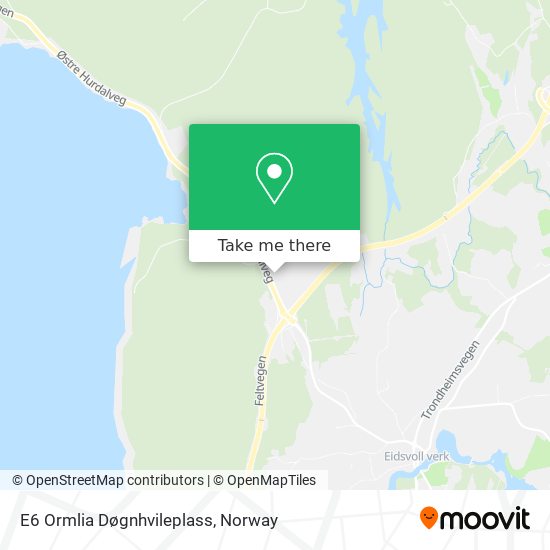 E6 Ormlia Døgnhvileplass map
