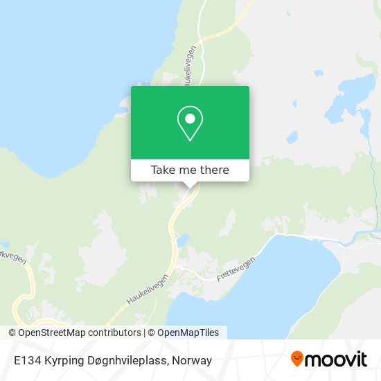 E134 Kyrping Døgnhvileplass map