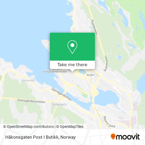 Håkonsgaten Post I Butikk map