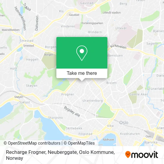 Recharge Frogner, Neuberggate, Oslo Kommune map