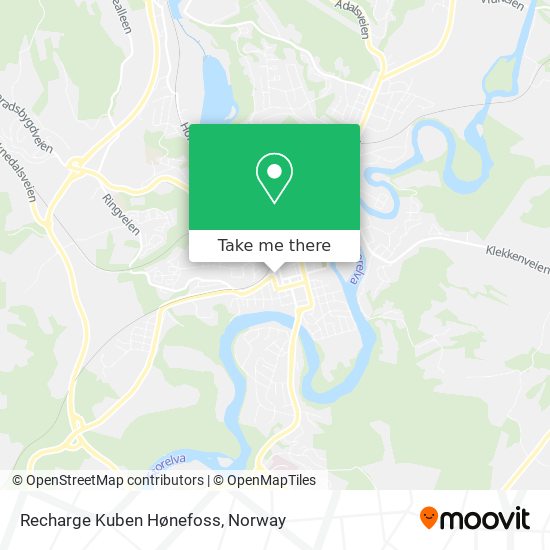 Recharge Kuben Hønefoss map