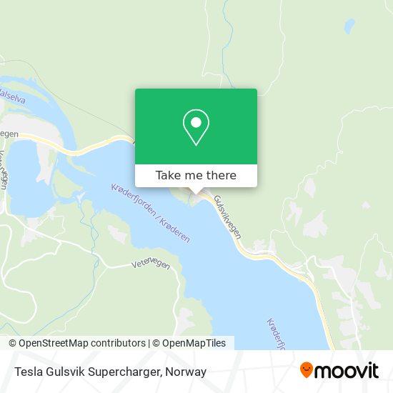 Tesla Gulsvik Supercharger map