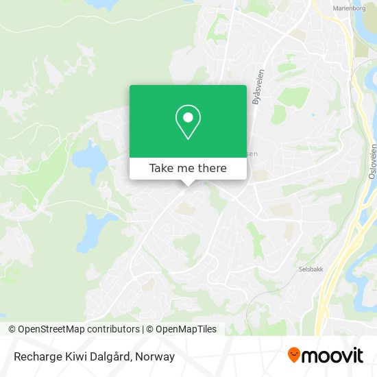 Recharge Kiwi Dalgård map