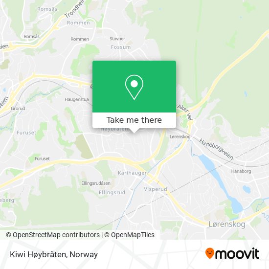 Kiwi Høybråten map
