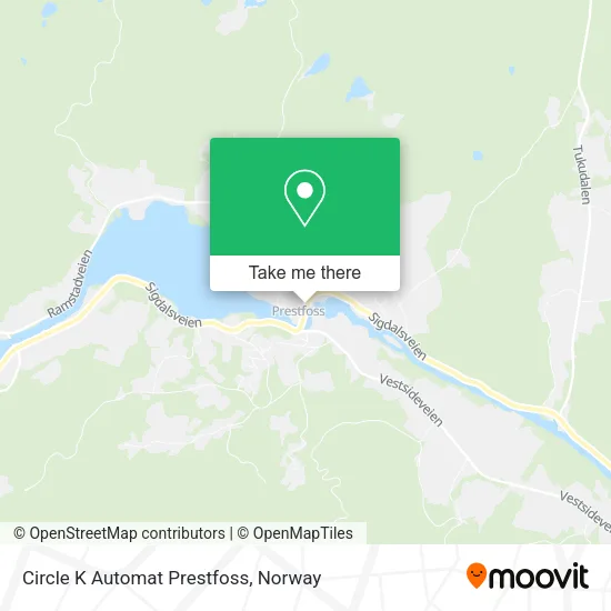 Circle K Automat Prestfoss map