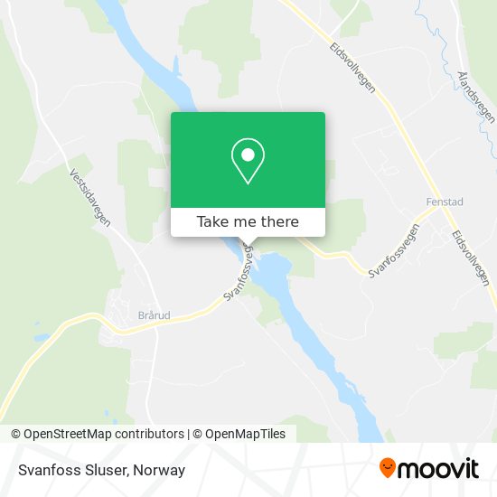 Svanfoss Sluser map