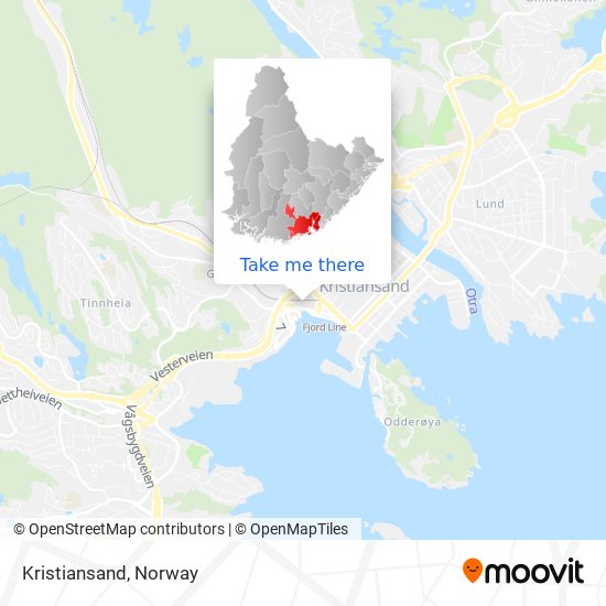 Kristiansand map