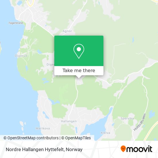 Nordre Hallangen Hyttefelt map