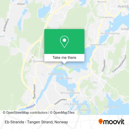 Eb-Stranda - Tangen Strand map