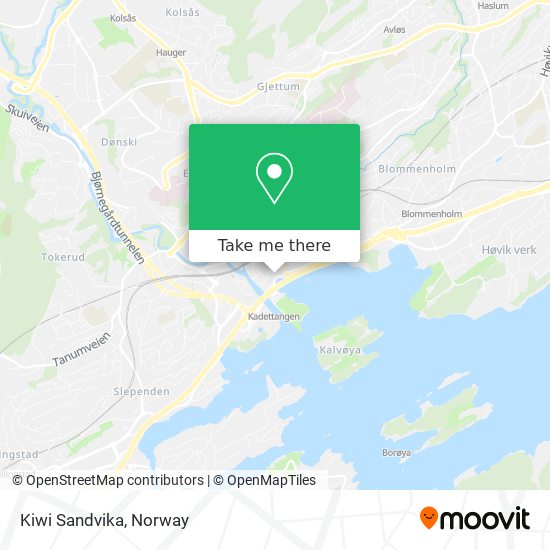 Kiwi Sandvika map