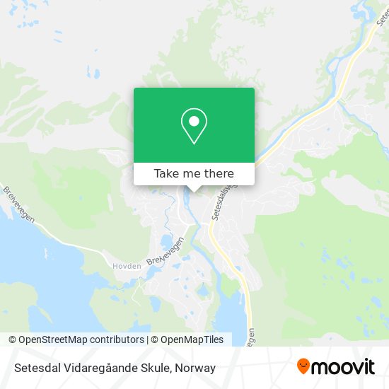 Setesdal Vidaregåande Skule map