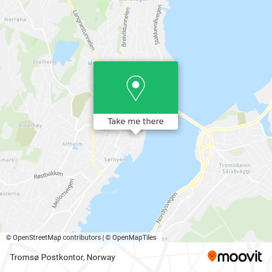 Tromsø Postkontor map