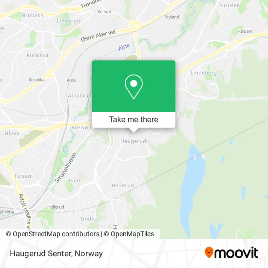 Haugerud Senter map