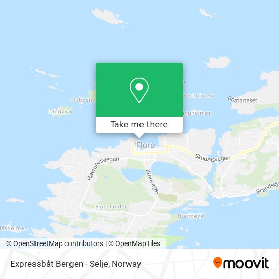 Expressbåt Bergen - Selje map