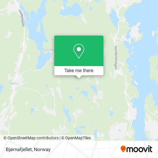 Bjørnafjellet map