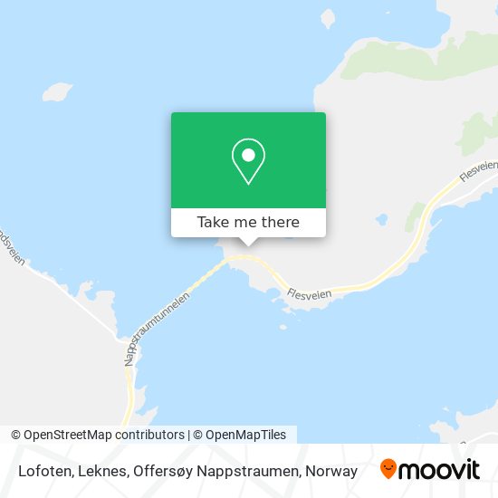 Lofoten, Leknes, Offersøy Nappstraumen map