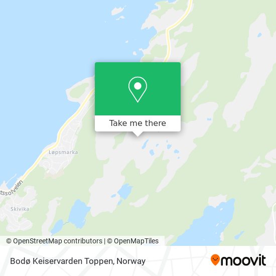 Bodø Keiservarden Toppen map