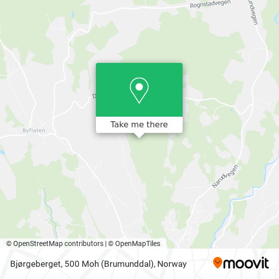 Bjørgeberget, 500 Moh (Brumunddal) map