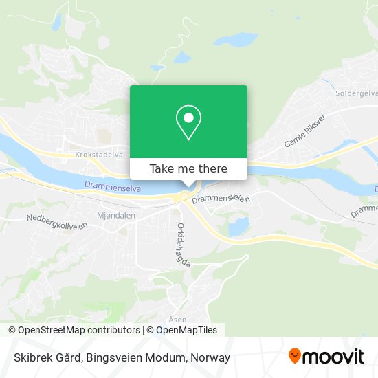 Skibrek Gård, Bingsveien Modum map