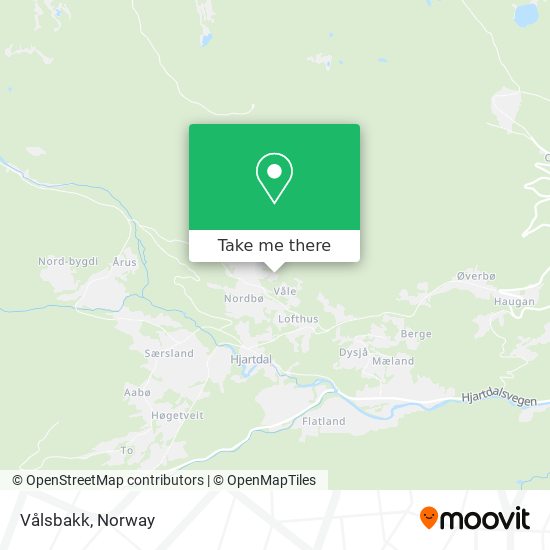 Vålsbakk map