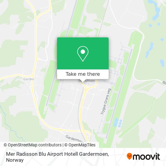 Mer Radisson Blu Airport Hotell Gardermoen map