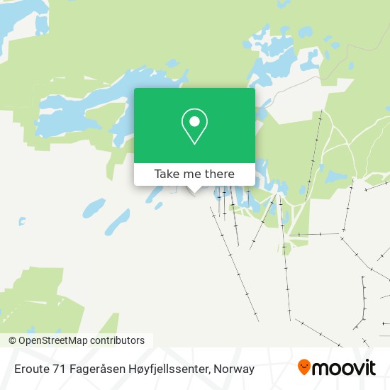 Eroute 71 Fageråsen Høyfjellssenter map