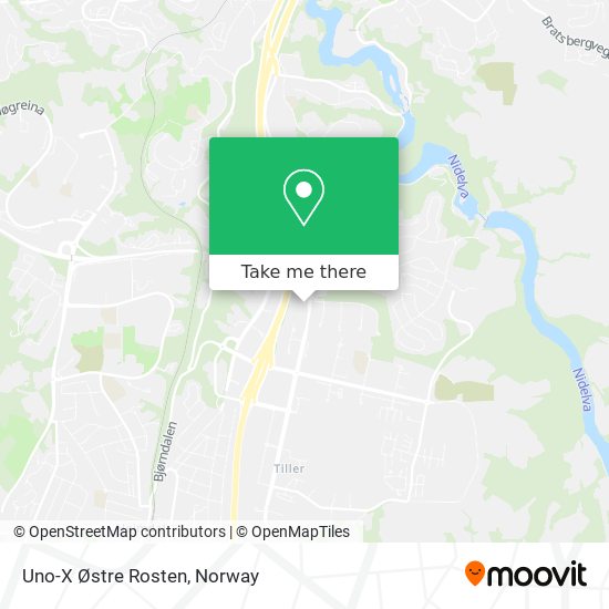 Uno-X Østre Rosten map