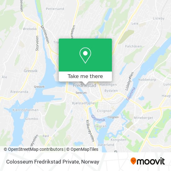 Colosseum Fredrikstad Private map