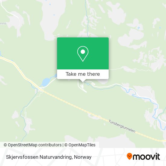 Skjervsfossen Naturvandring map