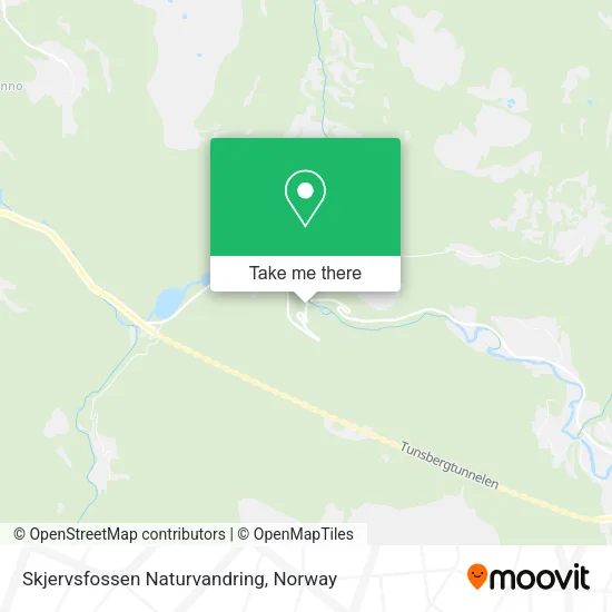Skjervsfossen Naturvandring map