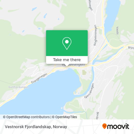 Vestnorsk Fjordlandskap map