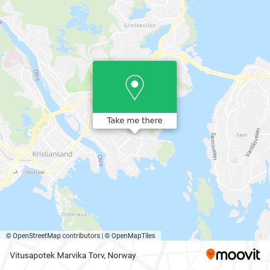 Vitusapotek Marvika Torv map