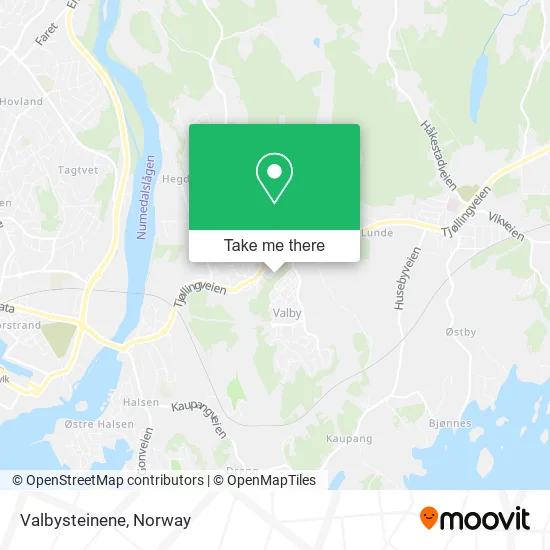 Valbysteinene map