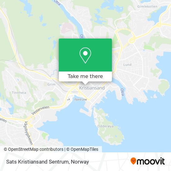 Sats Kristiansand Sentrum map
