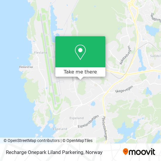 Recharge Onepark Liland Parkering map