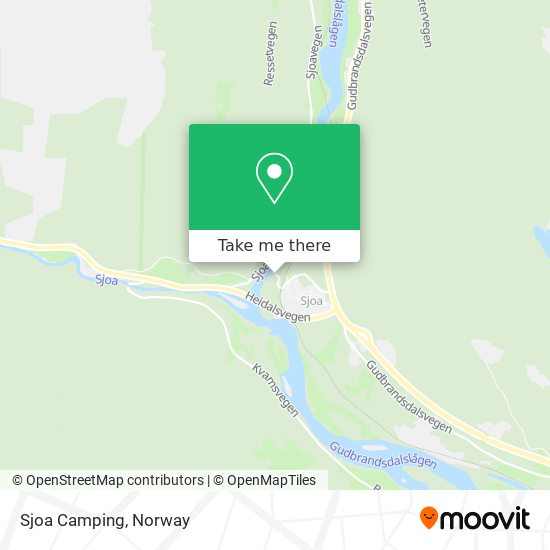 Sjoa Camping map