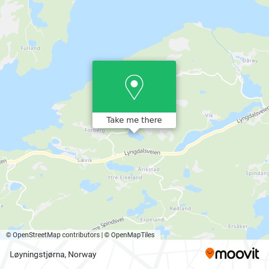 Løyningstjørna map