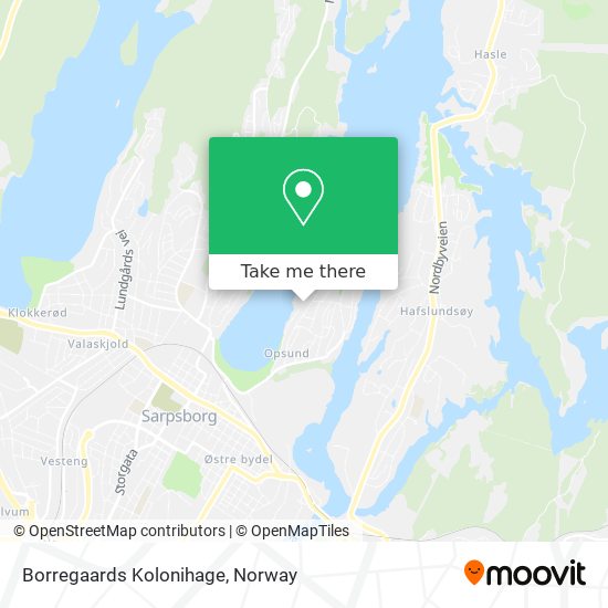 Borregaards Kolonihage map