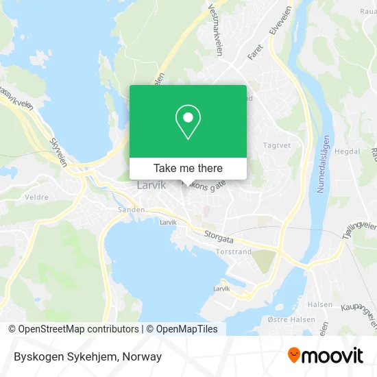 Byskogen Sykehjem map