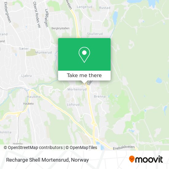 Recharge Shell Mortensrud map
