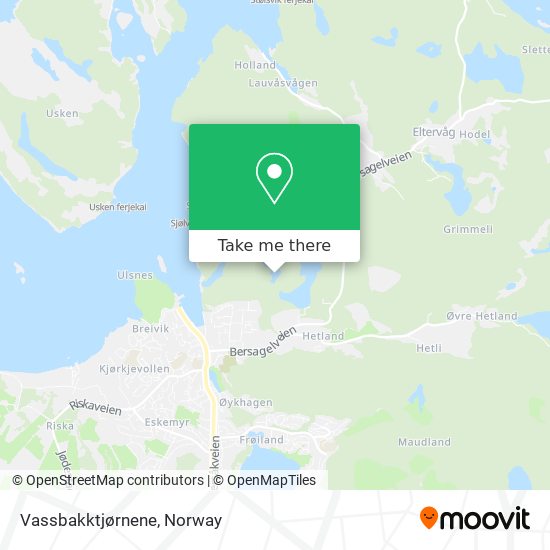 Vassbakktjørnene map