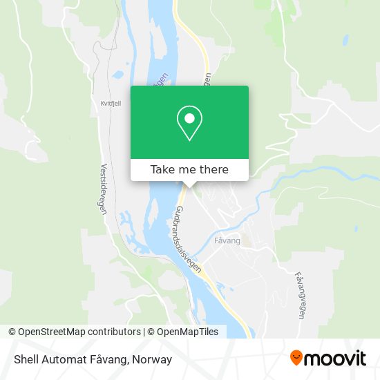 Shell Automat Fåvang map
