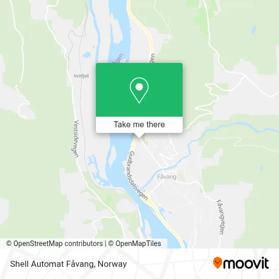 Shell Automat Fåvang map
