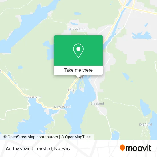 Audnastrand Leirsted map