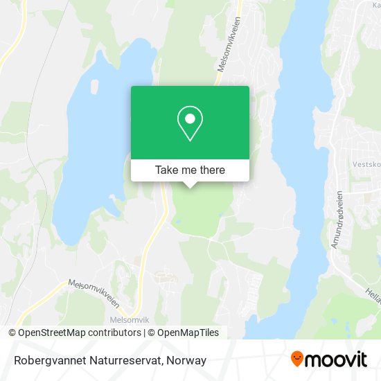 Robergvannet Naturreservat map