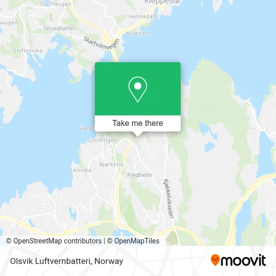 Olsvik Luftvernbatteri map