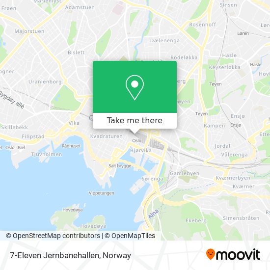 7-Eleven Jernbanehallen map