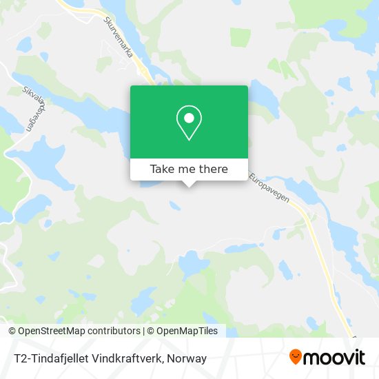 T2-Tindafjellet Vindkraftverk map